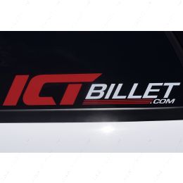 18STCKR ICT Billet Sticker 18" Red / White Window Decal