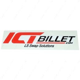 45STCKR ICT Billet Sticker 4.5" Red / White Decal