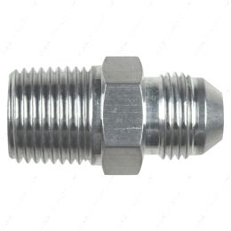 AN816-08-08A Straight -8AN Flare Male to 1/2"NPT Pipe Adapter Fitting 8 AN Bare Aluminum