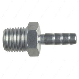 AN840-04-04A Straight 1/4" NPT Pipe to 1/4" .250" Hose Barb Fitting Bare Aluminum