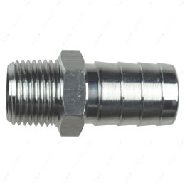 AN840-10-06A Straight 3/8" NPT Pipe to 5/8" .625" Hose Barb Fitting Bare Aluminum