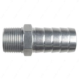 AN840-16-12A Straight 3/4" NPT Pipe to 1" Hose Barb Fitting Bare Aluminum