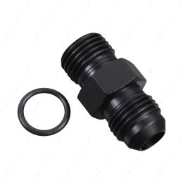 F06AN060R -6AN Flare to 6 Oring ORB Male Fuel Pump Rail Adapter Fitting Flare Hose Black