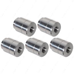 F250-20BUNG-5 5pc Aluminum 1/4"-20 Weld On Bung Female Nut Threaded Insert Weldable Inch 1/4"