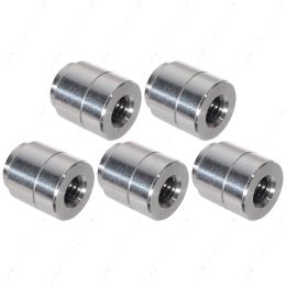 F375-16BUNG-5 5pc Aluminum 3/8"-16 Weld On Bung Female Nut Threaded Insert Weldable Inch 3/8"