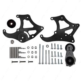 551474-3B LS Truck - Black Powdercoated Sanden 508 A/C Air Conditioner Compressor Bracket Kit LS1 LS3 LSX AC