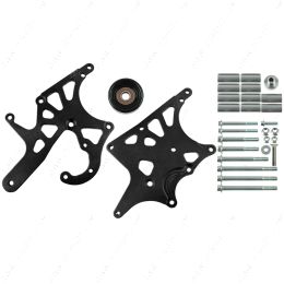 551521X-3B LS Truck - Black Powdercoated Alternator / Power Steering Pump Bracket Kit